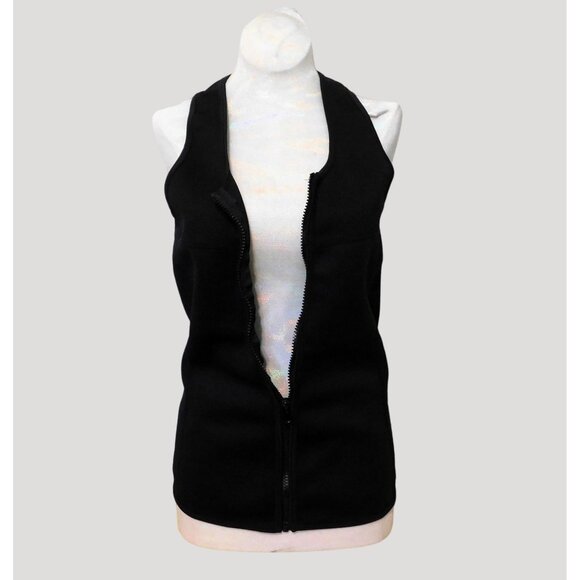 Slim & Trim Neoprene Slimming Vest Womens Large Black Full Zipper - Picture 4 of 10